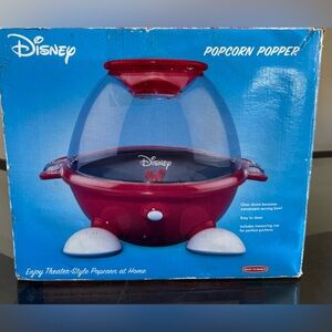 Disney Vintage Mickey Mouse Red Popcorn Popper Back To Basics In Box Movie Night